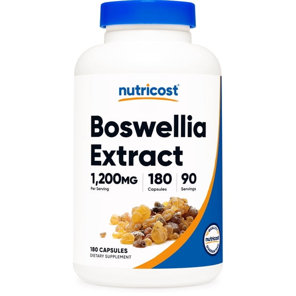 Nutricost Boswellia Extract 65% Boswellic Acid Capsules (1,200 MG) (180 CAPS) - Gluten Free, Non-GMO, Vegetarian