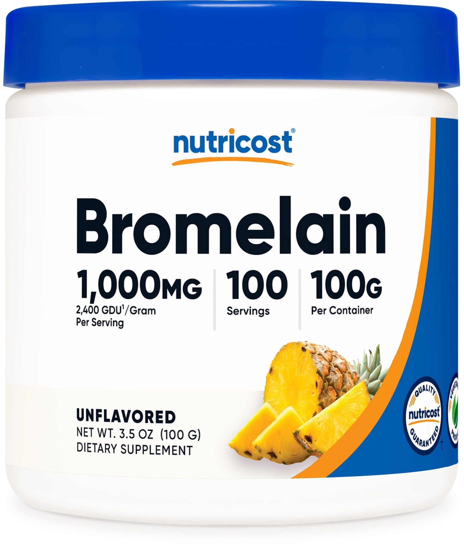 Nutricost Bromelain Powder 100g Bromelain Supplement (2400 GDU/g)