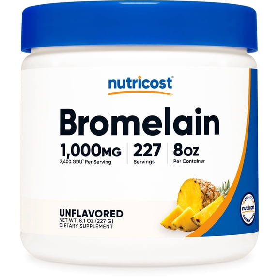 Nutricost Bromelain Powder 8 OZ - Bromelain, Non-GMO, Vegetarian, Gluten Free