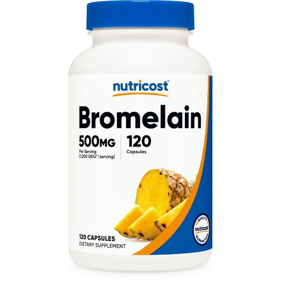 Nutricost Bromelain Supplement 500mg, 120 Vegetarian Capsules