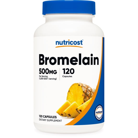 Nutricost Bromelain Supplement 500mg, 120 Vegetarian Capsules