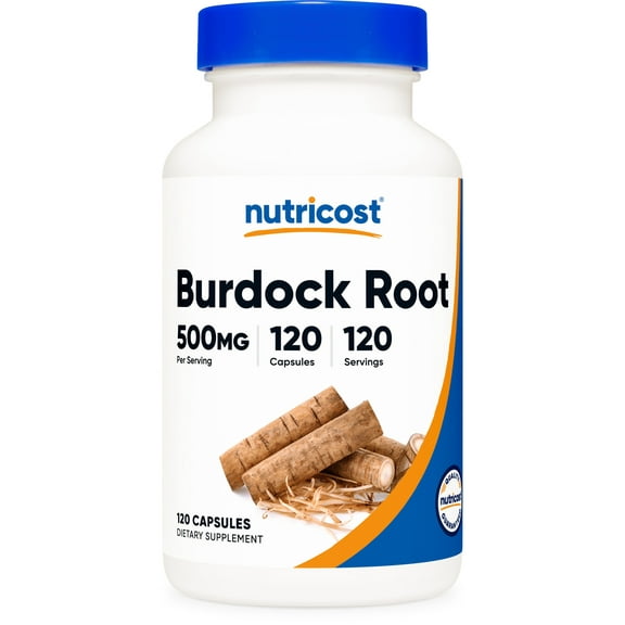 Nutricost Burdock Root 500mg, 120 Capsules - Gluten Free, Non-GMO, Vegetarian Friendly Supplement