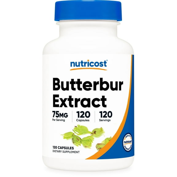 Nutricost Butterbur Extract Capsules (75mg) 120 Capsules - Gluten Free and Non-GMO Supplement