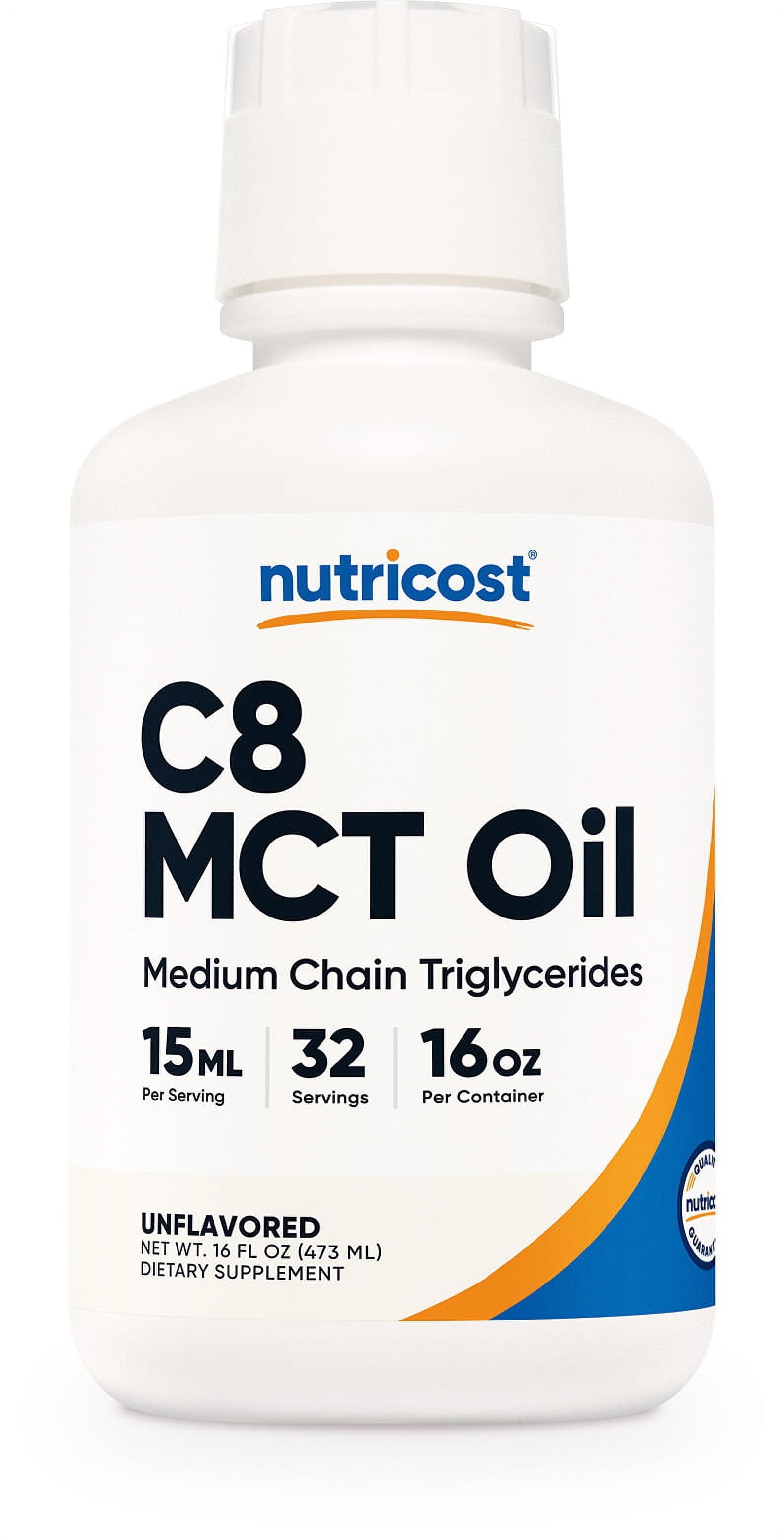 Nutricost C8 MCT Oil 16oz - Keto, Paleo, Non-GMO Supplement