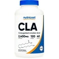 thumbnail image 1 of Nutricost CLA (Conjugated Linoleic Acid) 2,400mg, 120 Softgels - Gluten Free, Non-GMO, 800mg Per Softgel, 1 of 5