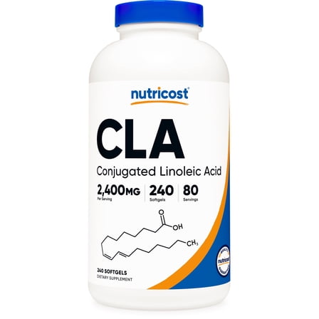 Nutricost CLA (Conjugated Linoleic Acid) Supplement 800mg, 240 Soft Gels