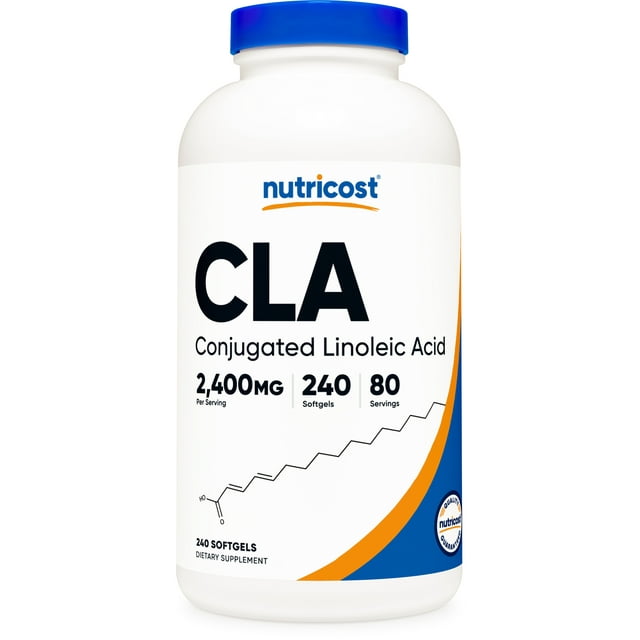 Nutricost CLA (Conjugated Linoleic Acid) Supplement 800mg, 240 Soft Gels