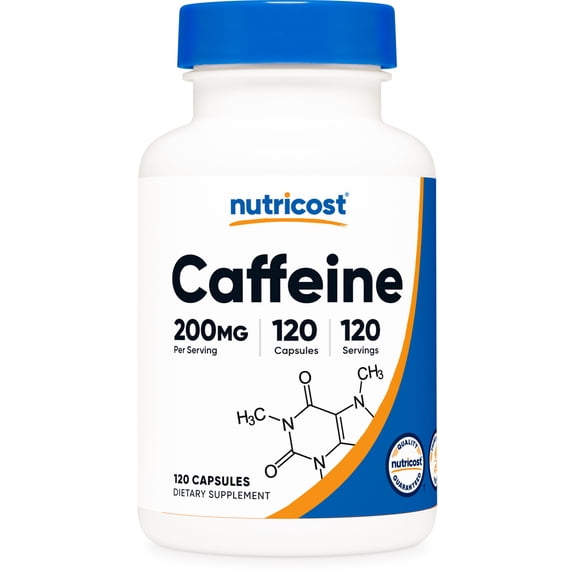 Nutricost Caffeine Supplement 200mg, 120 Capsules