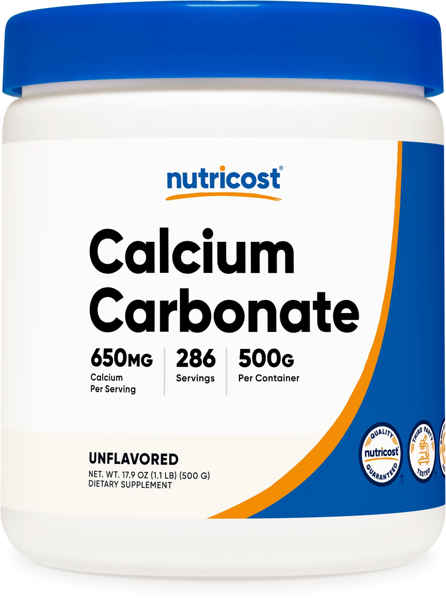 Nutricost Pure Calcium Carbonate Supplement Powder, 500 Grams