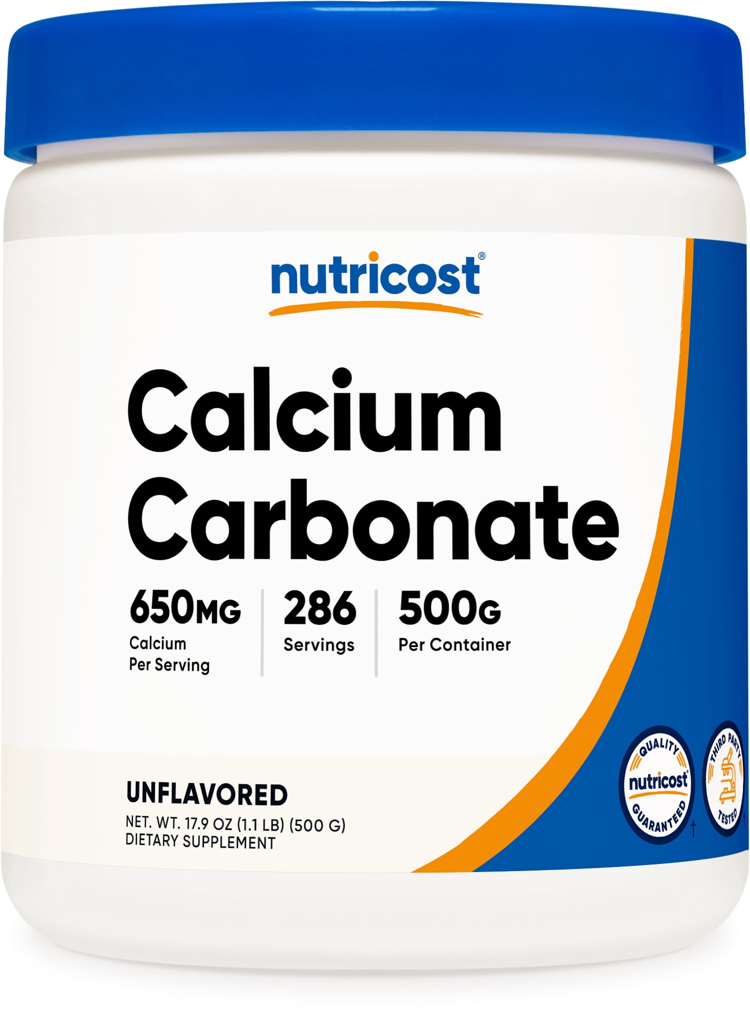 Nutricost Calcium Carbonate Supplement Powder, 500 Grams, Contains ...