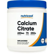 Nutricost Calcium Citrate Powder 250 Grams (Unflavored)- Gluten Free & Non-GMO Supplement