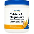 thumbnail image 1 of Nutricost Calcium Magnesium Powder (Peach Mango, 30 Servings) - Bone Support, Non-GMO, Gluten Free (from Calcium Citrate and Magnesium Citrate), 1 of 2