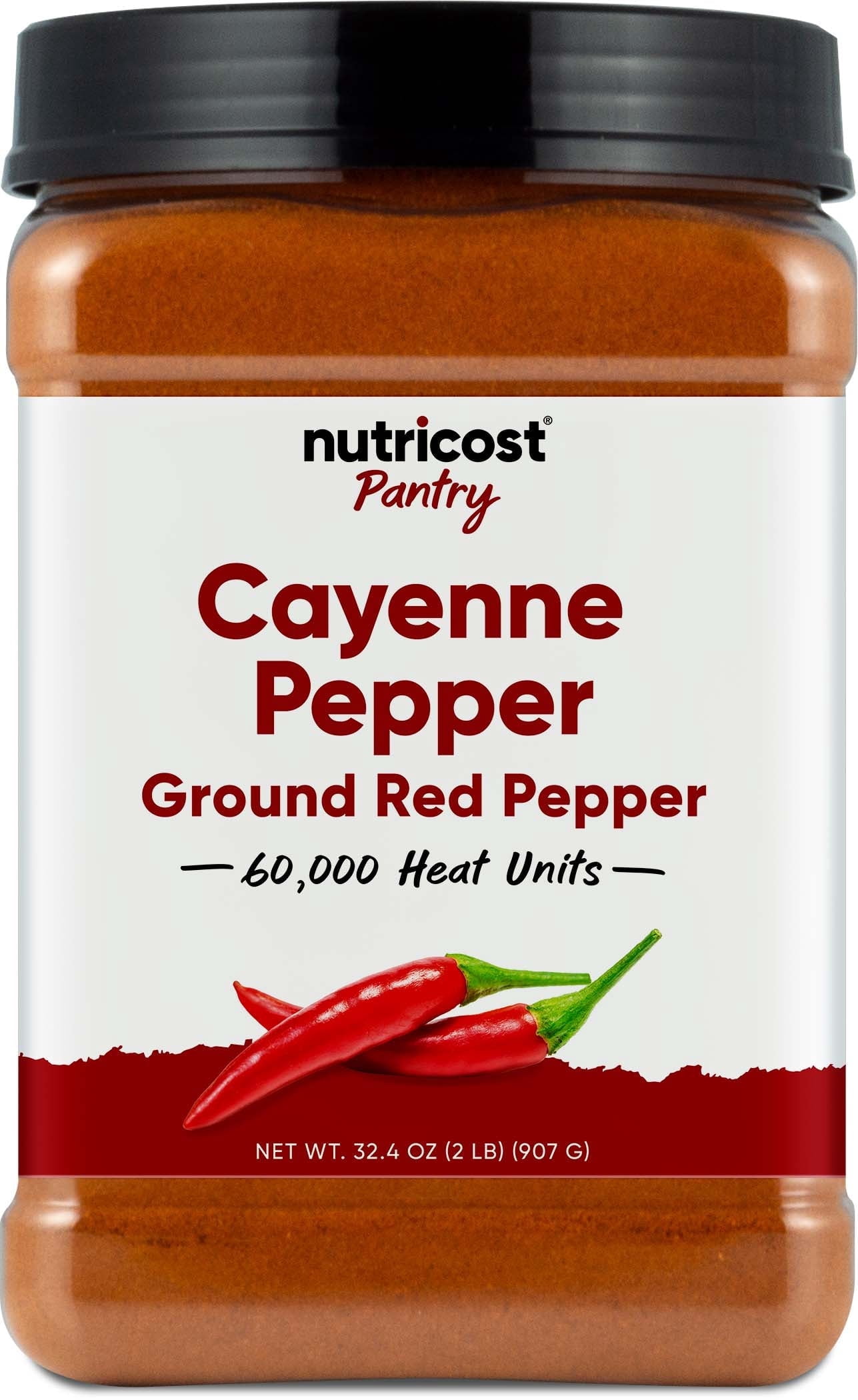 Nutricost Cayenne Pepper (Ground Red Pepper Powder) 60,000 Heat Units - Vegan, Gluten-Free, GMO-Free
