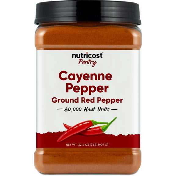 Nutricost Cayenne Pepper (Ground Red Pepper Powder) 60,000 Heat Units - Vegan, Gluten-Free, GMO-Free