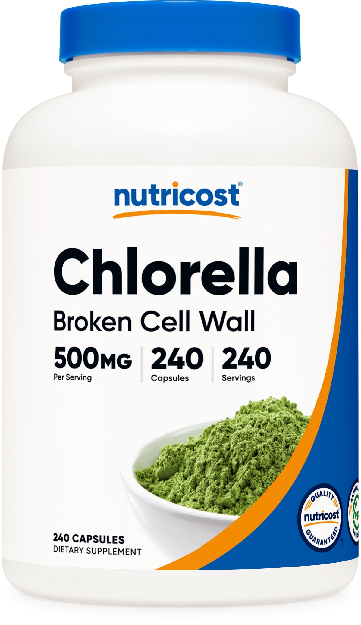 Nutricost Chlorella Capsules 500mg, 240 Capsules, Supplement