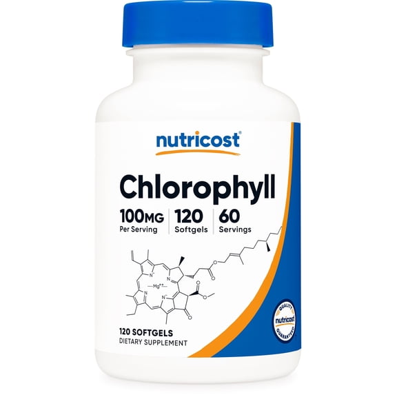 Nutricost Chlorophyll (100mg) 120 Softgels - Gluten-Free, 60 Servings
