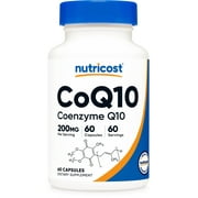 Nutricost CoQ10 200mg, 60 Vegetarian Capsules, 60 Servings - Non-GMO Supplement