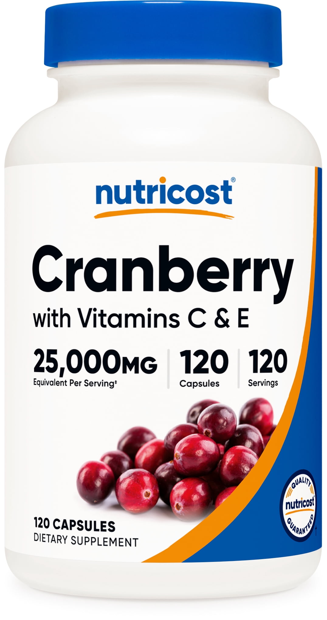Cisticran Nutricost Cranberry Extract 25,000mg Supplement with Vitamin C E 120 ...