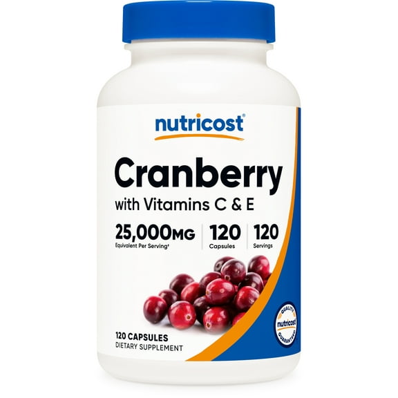Nutricost Cranberry Extract 25,000mg, 120 Capsules, Supplement