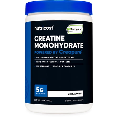 Nutricost Creapure® Creatine Monohydrate Powder (Unflavored) Supplement 500 Grams