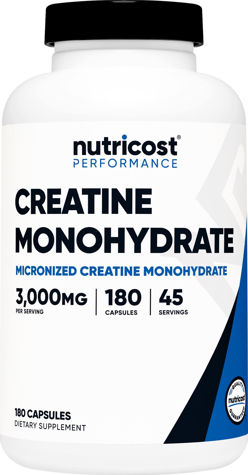 Nutricost Creatine Monohydrate 3,000mg, 180 Capsules (750mg Per Capsule) Supplement