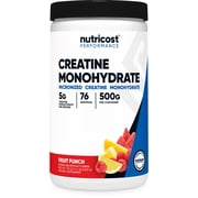Nutricost Creatine Monohydrate Powder 500 Grams Fruit Punch Supplement