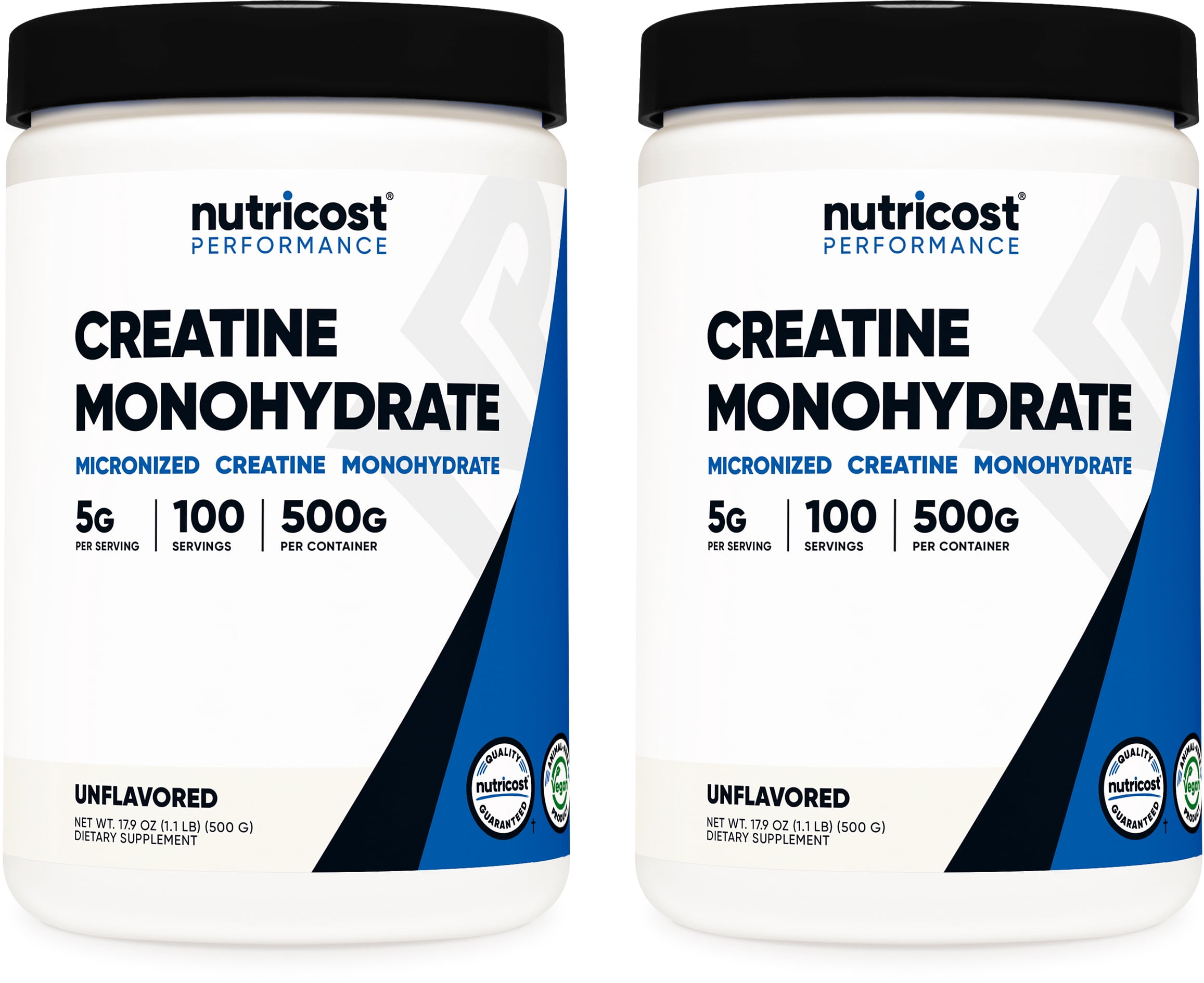 Nutricost Creatine Monohydrate Powder (500g) (2-Pack) - Elevate Workout and Fitness Routines - Non GMO, Gluten-Free