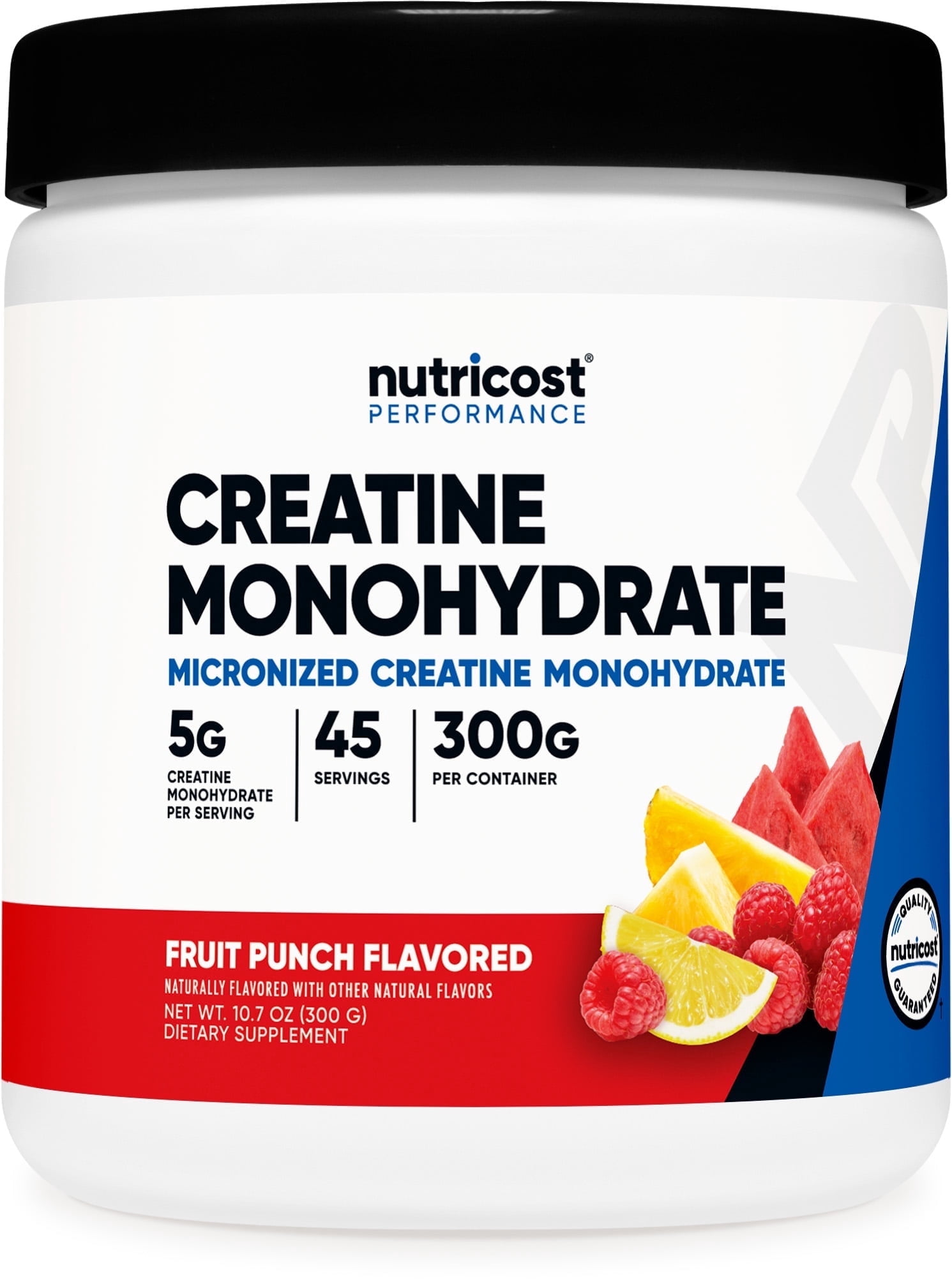 Nutricost Creatine Monohydrate Powder (Fruit Punch) 300 Grams - Micronized Creatine Monohydrate, 5 Grams per Serving
