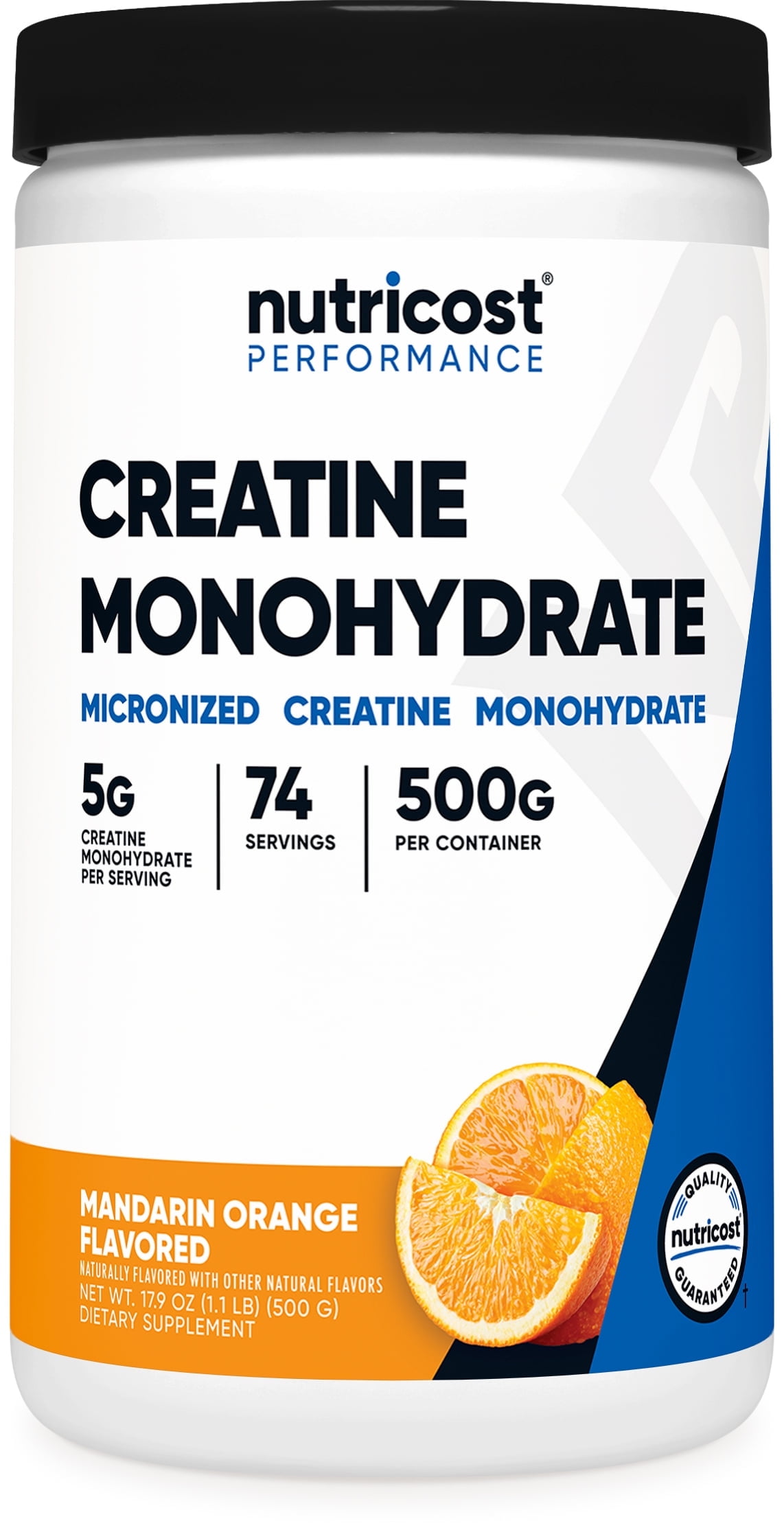 Walmart discounts of Nutricost Creatine Monohydrate Powder, Mandarin Orange Flavor, 500g, Vegan, Non-GMO