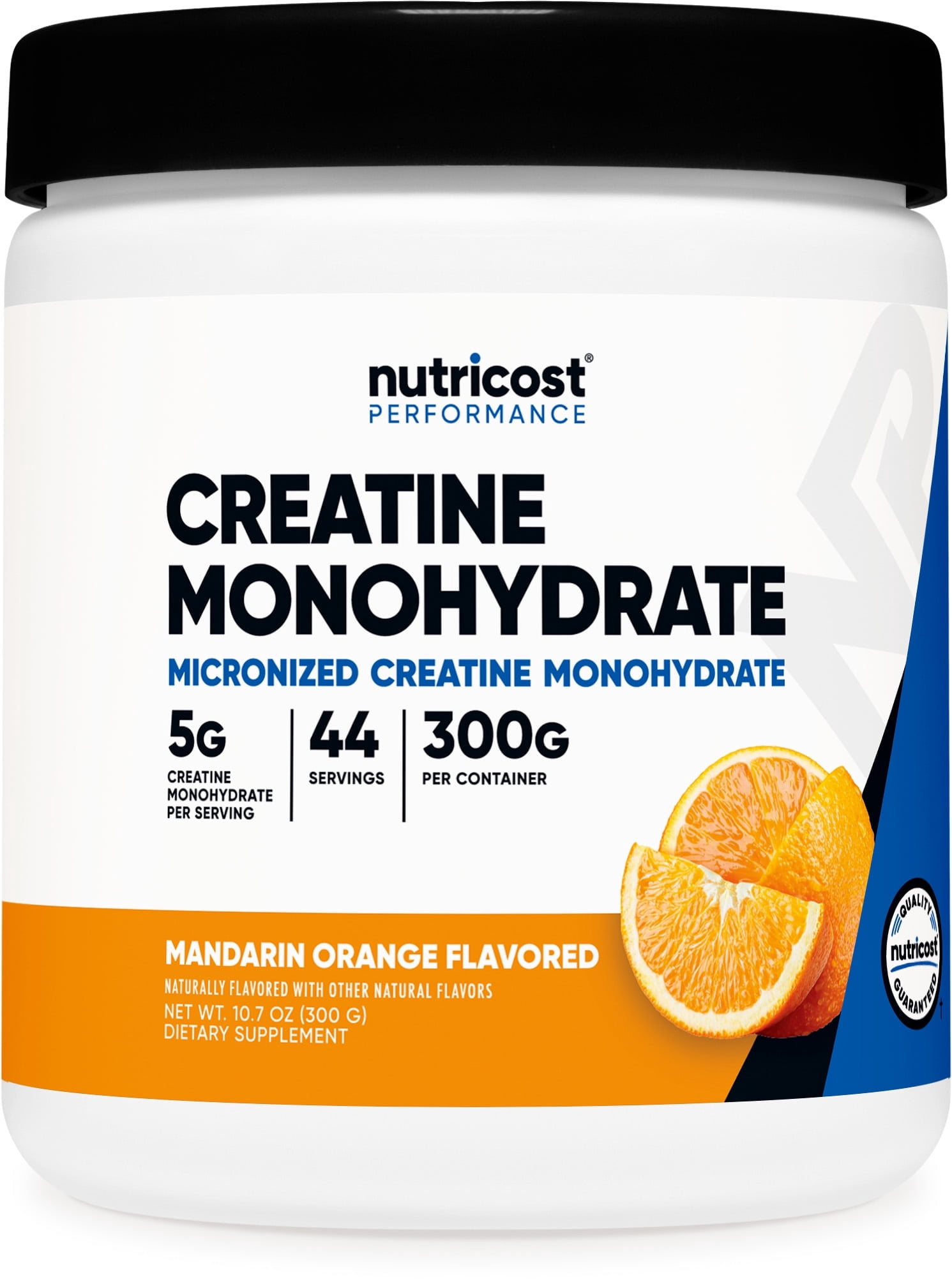 Nutricost Creatine Monohydrate Powder Mandarin Orange Flavored, 300 Grams - (5 Grams Per Serving)