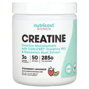 Nutricost Creatine Monohydrate Powder for Women Strawberry Lemonade, 50 Servings, Supplement