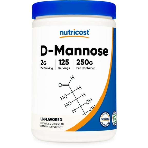 Nutricost D-Mannose Powder 250g, 2g Serving - Non-GMO, Gluten Free Supplement