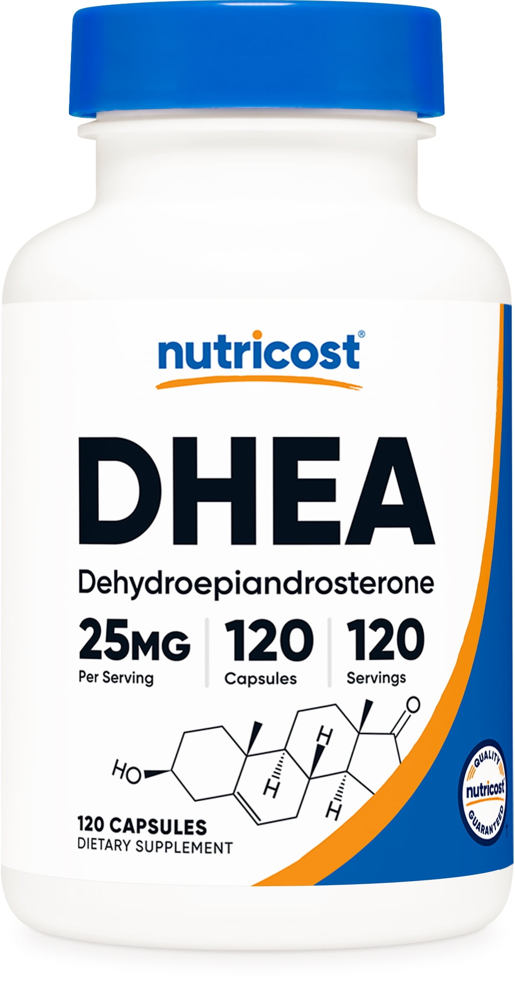 Nutricost DHEA 25mg, 120 Capsules - Gluten Free, Soy Free, Non-GMO, Supplement