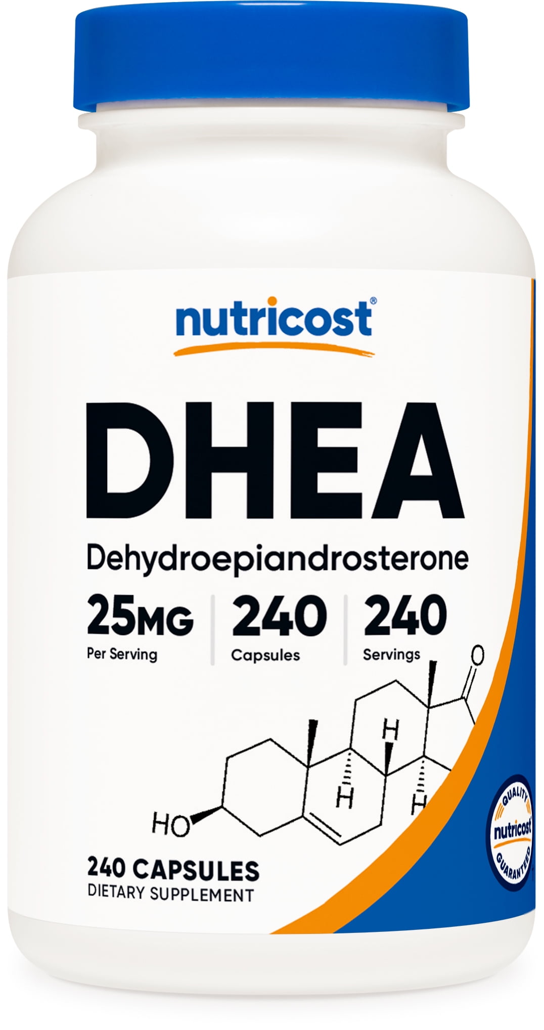 Nutricost DHEA 25mg, 240 Capsules - Gluten Free, Non-GMO Supplement