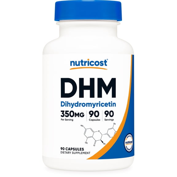 Nutricost Dihydromyricetin (DHM) Capsules (350mg, 90 Capsules) - Vegan, Non-GMO, 90 Servings