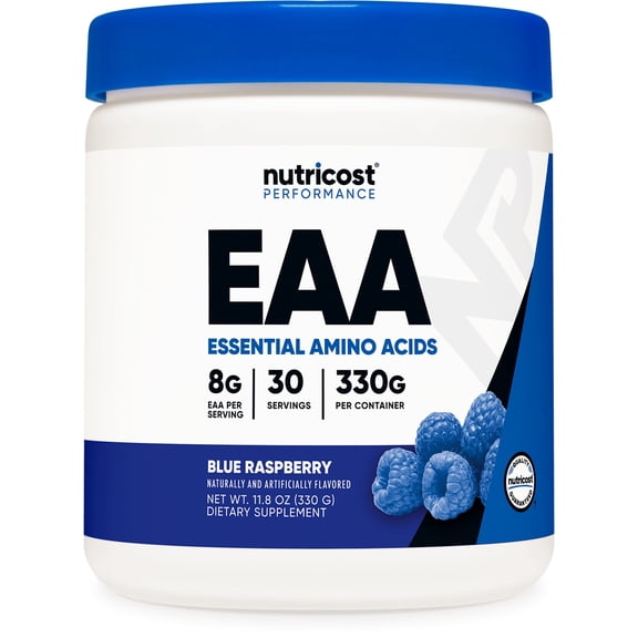 Nutricost EAA Powder 30 Servings (Blue Raspberry)- Amino Acids Supplement