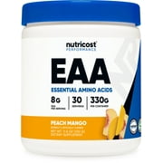 Nutricost EAA Powder 30 Servings Peach Mango - Essential Amino Acids - Non-GMO