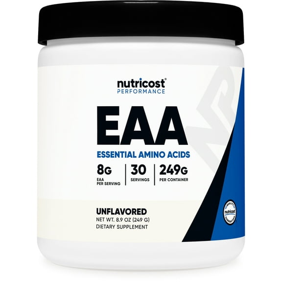 Nutricost EAA Powder 30 Servings (Unflavored) - Essential Amino Acids Supplement