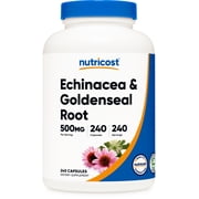Nutricost Echinacea & Goldenseal Root, 500mg, 240 Capsules - Vegetarian Caps, Non GMO, Gluten Free Supplement