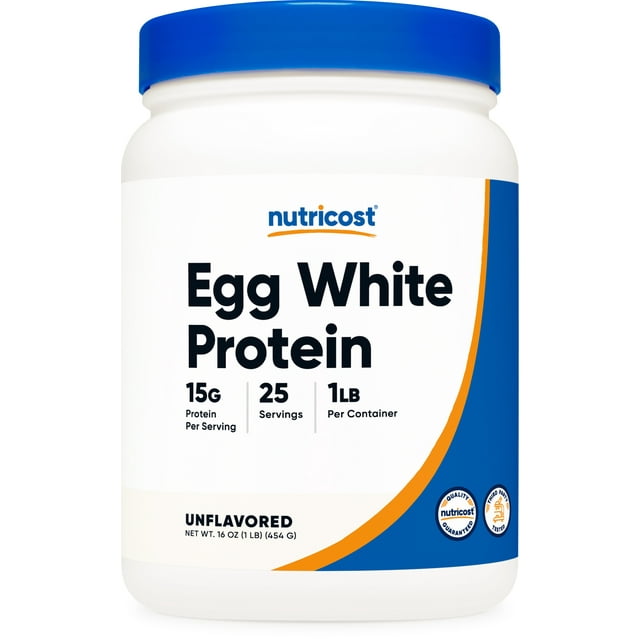 Nutricost Egg White Protein Powder 1lb (Unflavored) NonGMO, Gluten