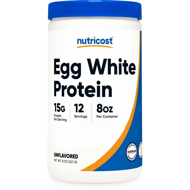 Nutricost Egg White Protein Powder 8oz (Unflavored) NonGMO, Gluten