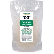 Nutricost Empty Capsules Size 00 Vegan - 1,000 Clear Empty Plant-Based Capsules