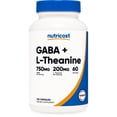 thumbnail image 1 of Nutricost GABA (750mg) + L-Theanine (200mg), 120 Capsules - Gamma Aminobutyric Acid, Gluten-Free, GMO-Free, 60 Servings, 1 of 5