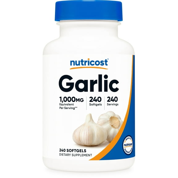 Nutricost Garlic 1000mg, 240 Softgels - Premium, High Potency, Gluten Free Garlic Supplement