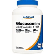 Nutricost Glucosamine 1800mg with Chondroitin & MSM, 240 Tablets, 120 Servings, Supplement