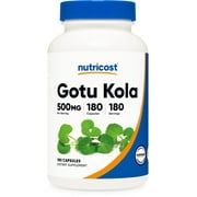Nutricost Gotu Kola 500 mg, 180 Capsules - Gluten Free, Non-GMO Supplement