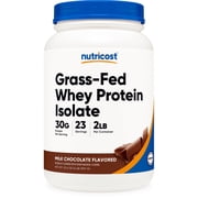 Nutricost Grass-Fed Whey Protein Isolate (Chocolate) 2LBS - Non-GMO, Gluten Free