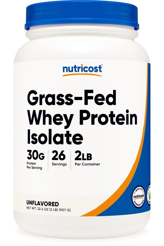 Grass-Fed Whey Protein Isolate Powder (Unflavored) 2LBS