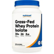 Nutricost Grass-Fed Whey Protein Isolate Powder (Unflavored) 2LBS