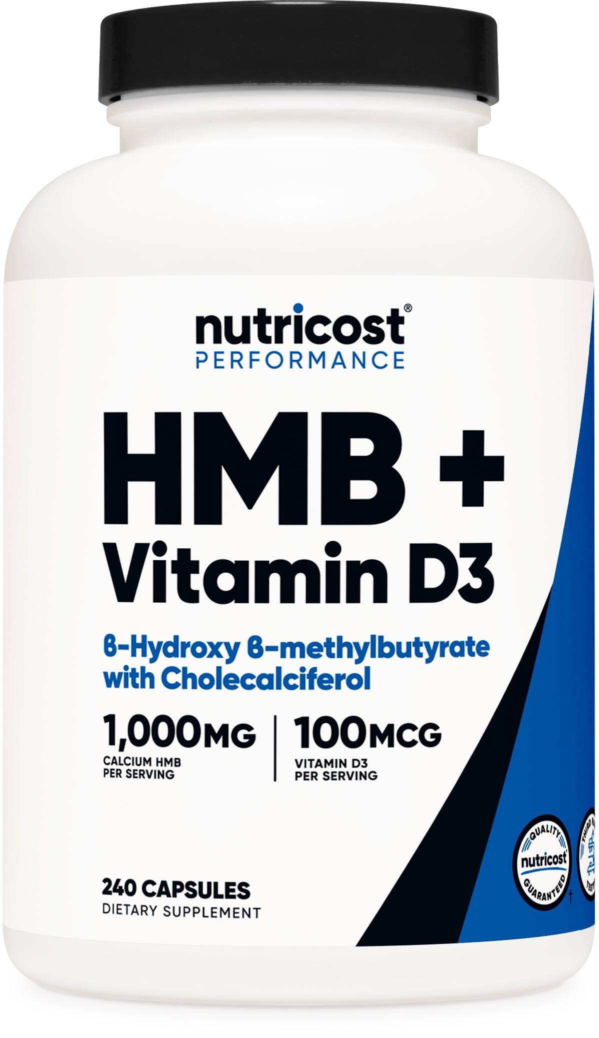 Nutricost HMB (1000mg) and Vitamin D3 (4000 IU) Supplement 240